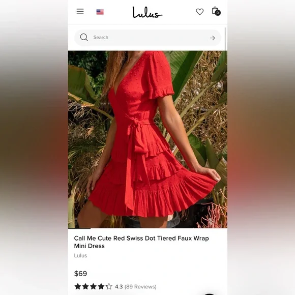 Lulu's Vibrant Red Ruffle Mini Dress - Picture 6 of 8